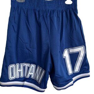 SHOHEI OHTANI #17 LA Dodgers Shorts Blue Embroidered MLB Medium Size - NWOT